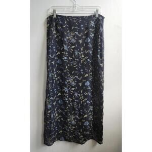 Old Navy Skirt Womens  Floral Lined Side Zip Hook Spring Summer Acubi Floral